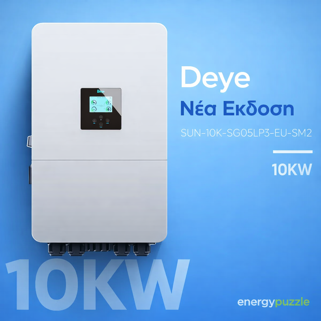 Deye SUN-10K-SG05LP3-EU-SM2 Hybrid Inverter 10kW + Μπαταρία LiFePO4 (5–20kWh / 6.1kWh / 10.24kWh) - Image 2