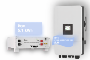 Deye Σετ Υβριδικού Inverter 6kW Τριφασικό SUN-6K-SG05LP3-EU-SM2 & Μπαταρία 5.12kWh LiFePO4 SE-G5.1 Pro-B