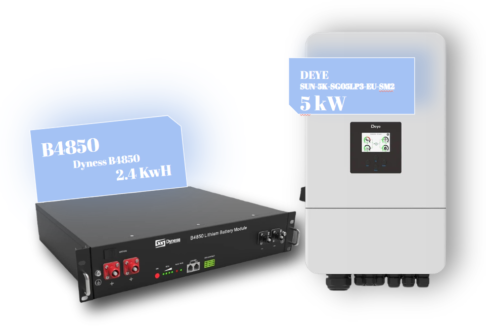 Hybrid Solar Kit 5kW Τριφασικό Deye SUN-5K-SG05LP3-EU-SM2 με Μπαταρία Dyness B4850 48V