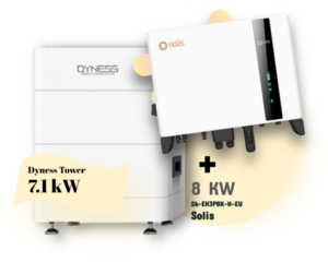 Solis Υβριδικό Σύστημα 8kW Τριφασικό με Μπαταρία Dyness Tower T7 7.1kWh (High Voltage)