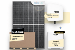 Πλήρες Φωτοβολταϊκό Σύστημα 5kW Huawei + Trina 5.06kWp με δυνατότητα μπαταρίας