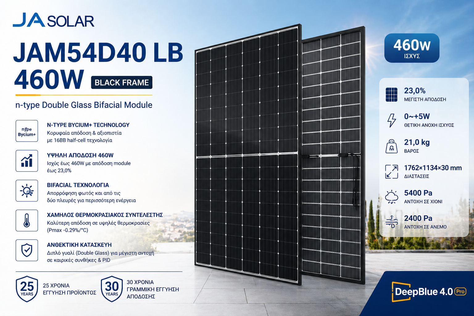 Balcony Solar Kit 800W – Hoymiles HMS-800-2T + 2x JA Solar 460W Bifacial Black (920Wp) - Image 4