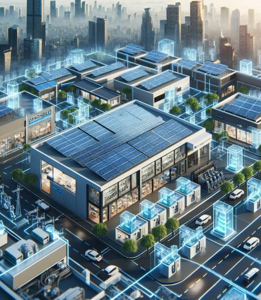 Photovoltaics,On,Businesses,With,Inverter,And,Batteries