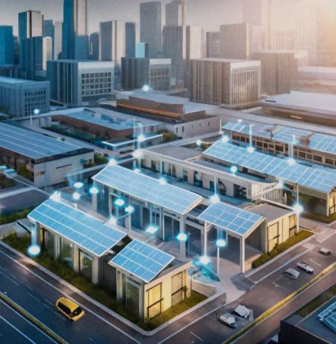 Photovoltaics,On,Businesses,With,Inverter,And,Batteries